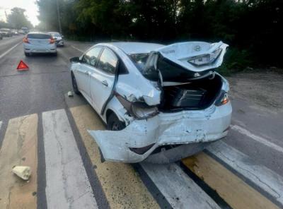 В Рязани «Нива» жёстко протаранила Hyundai Solaris, пострадал ребёнок