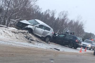 В Касимовском районе столкнулись две иномарки