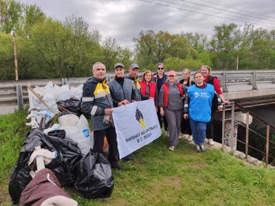 В Рязани очистили береговую полосу реки Трубеж