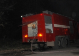 В Борках сгорел седельный тягач