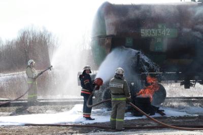 На Окской железнодорожной ветке Рязани устранили условную аварию
