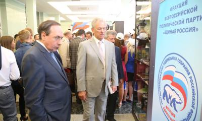 Николай Булаев поучаствовал в открытии выставки в Госдуме, посвящённой Году литературы