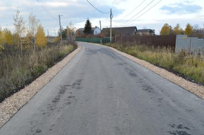 В Недостоево Рязани завершён ремонт дороги по улице Новостройка