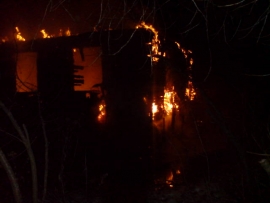 В Рыбновском районе сгорел жилой дом