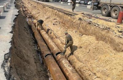 На Первомайском проспекте в Рязани демонтируют старую теплотрассу