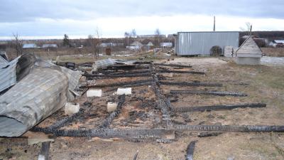 Под Пронском сгорел дачный дом