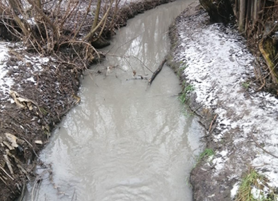 Ручей Быстрец в Рязани приобрёл новый окрас