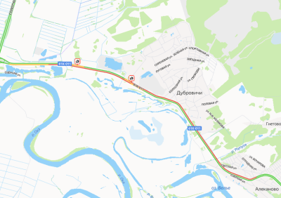 Из-за аварии в Дубровичах образовалась большая пробка