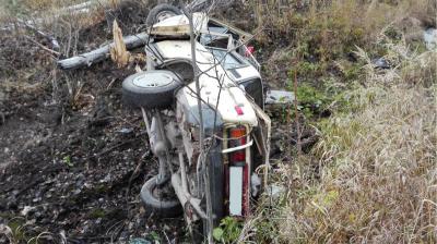 Близ Касимова водитель без прав опрокинул свою «шестёрку» в кювет