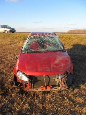 «Лада Калина» опрокинулась в кювет в Кораблинском районе