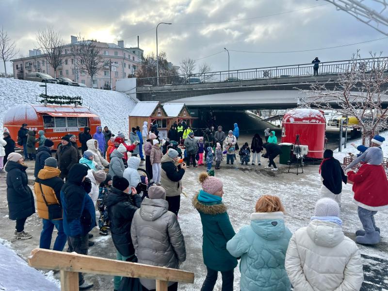 На Лыбедском бульваре в Рязани торжественно открыли каток 