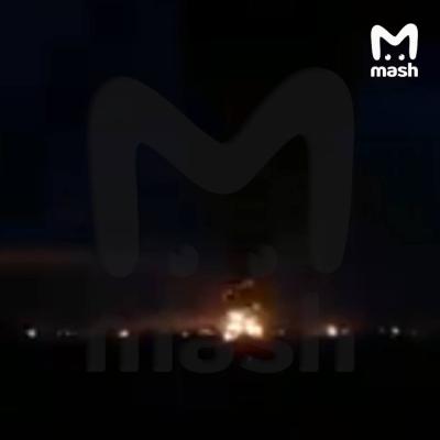 В Рязани начался пожар на предприятии после атаки беспилотников