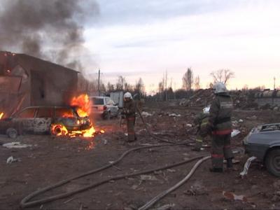 Под Рязанью сгорел Range Rover