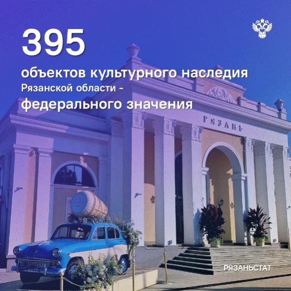 В Рязанской области насчитали 395 федеральных объектов культурного наследия