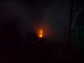 В Старожиловском районе ночью сгорел автомобиль