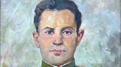 На въезде в кораблинскую деревню появился баннер с портретом Героя Советского Союза