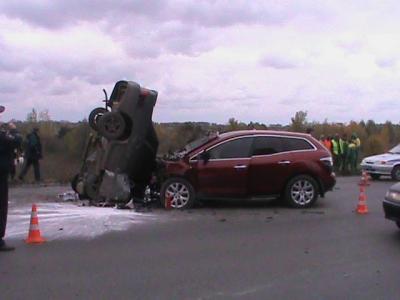 В Рыбновском районе «Жигули» приземлились на передний бампер