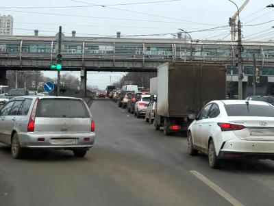На Московском шоссе в Рязани образовалась огромная пробка