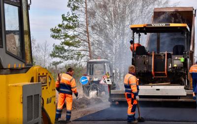 АО «Рязаньавтодор» ремонтирует трассы в Рыбновском и Клепиковском районах