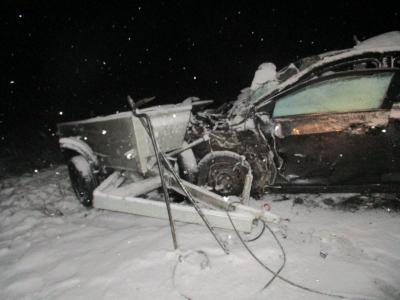 Неподалёку от Путятино погиб водитель иномарки, врезавшийся в прицеп УАЗа
