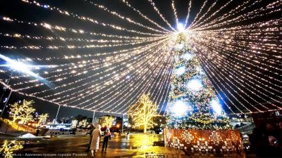 В Рязани установят новогодние светящиеся арки и зимние фонтаны