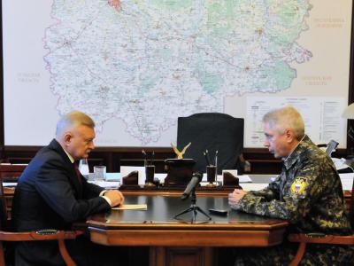 Олег Ковалёв встретился с начальником Управления спецсвязи и информации ФСО РФ по ЦФО