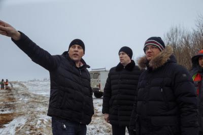 На строительстве обхода Сасово побывал министр транспорта и автодорог региона Данил Рубцов