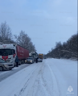 В Сасовском округе на трассе М5 ограничено движение из-за погодных условий