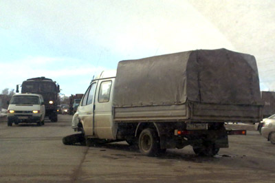 В Рязани столкнулись фура и грузовая «Газель»