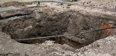 На территории рязанского десантного училища роют котлован на месте старого кладбища