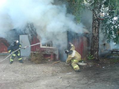 В Шацке сгорела Mazda