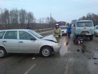 Два человека пострадали при столкновении двух отечественных автомобилей в Сасовском районе