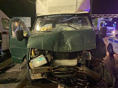 Под Рязанью «Газель» размазало об автобус