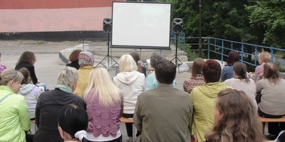 Рязанцы посмотрели кино под открытым небом