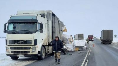 В массовой аварии под Михайловом пострадали два водителя