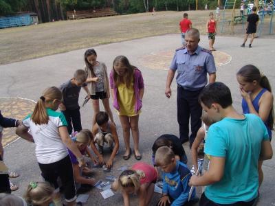 Сотрудники рязанской Госавтоинспекции устроили безопасное лето в «Лучезарном»