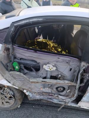 В серьёзной аварии под Спасском пострадали водитель и два ребёнка