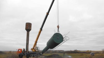 Пронский район пополнила новая водонапорная башня