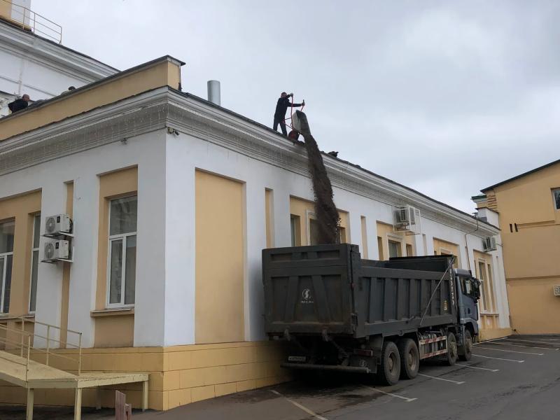 В рязанской филармонии идёт ремонт кровли