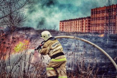 С начала года рязанские огнеборцы выезжали тушить сухую траву 650 раз