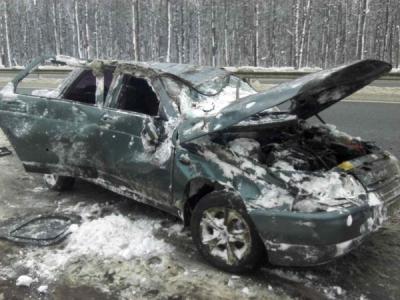 Под Спасском «десятка» перевернулась в кювет