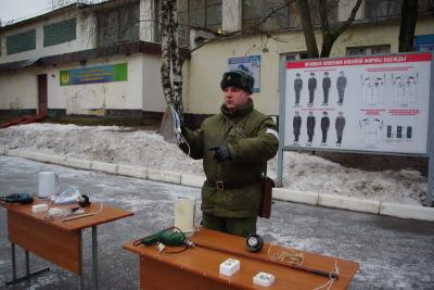 В Рязанском полку отрабатывают технику безопасности 
