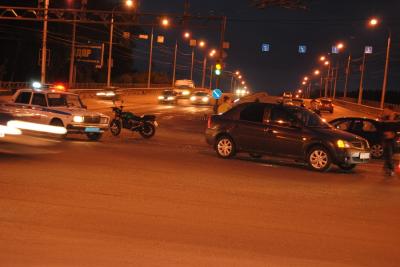 На Московском шоссе произошла авария с участием мотоциклиста