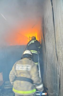 Под Рязанью сгорела пилорама