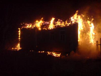 На пожаре в Скопинском районе пострадал человек