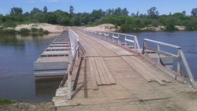В Сасовском районе появился понтонный мост через Мокшу