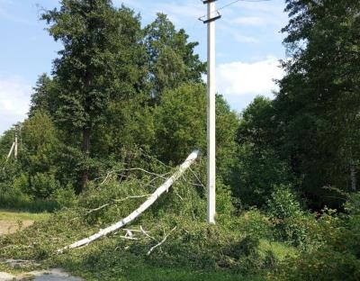Энергетики филиала «Рязаньэнерго» устраняют локальные нарушения электроснабжения после прохождения грозового фронта