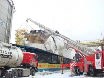 В Рязани горел завод