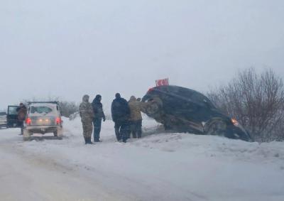 В Касимовском районе легковушка улетела в кювет