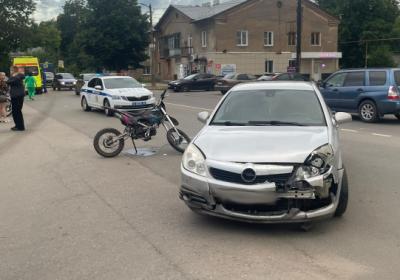 В Рязани пострадал 14-летний байкер, столкнувшийся с Opel